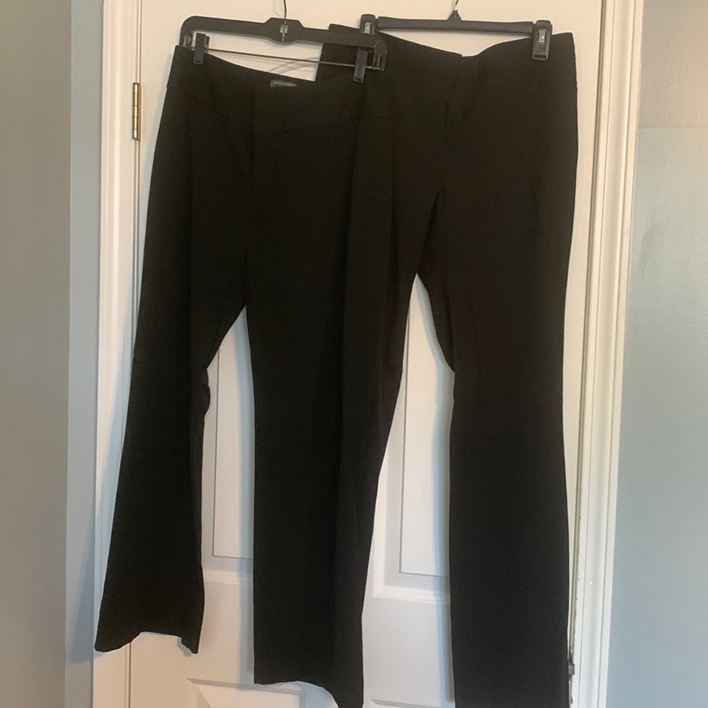 2 pairs of black dress pants. Banana Republic and White House Black Market.